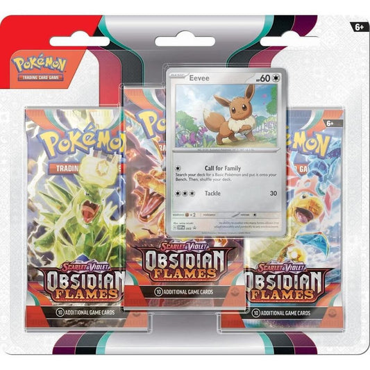 Display de 3 boosters Flammes Obsidiennes [Évoli]