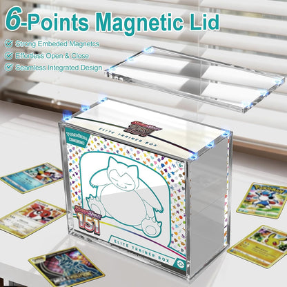 Acrylic Display Case 5mm + 8mm Premium With Magnetic Lid Protector Case UV Resistant