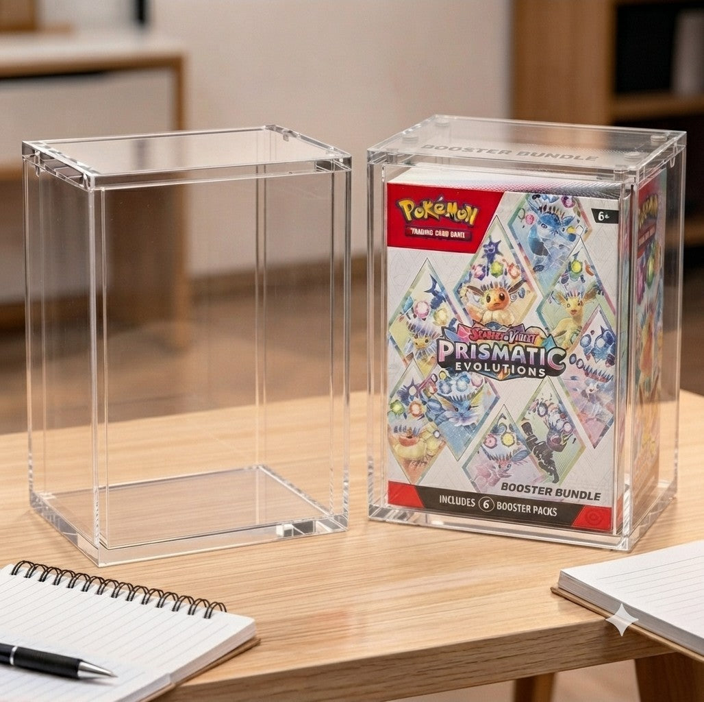 Acrylic Display Case 5mm + 8mm Premium With Magnetic Lid Protector Case UV Resistant